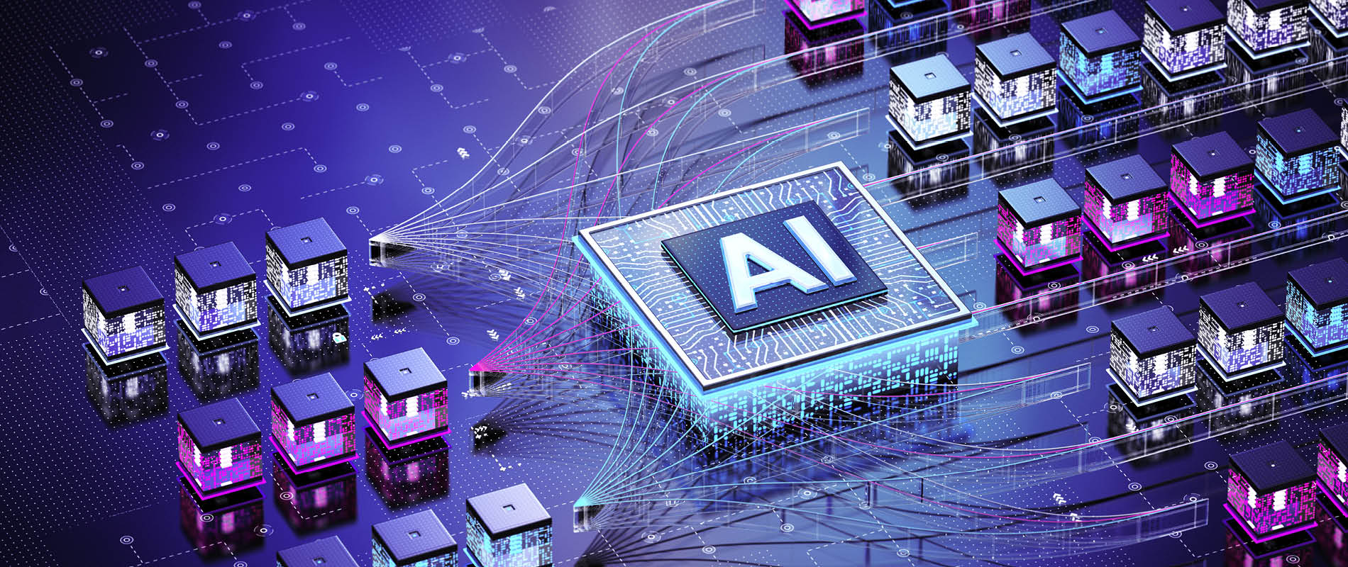 Symbolische Darstellung von künstlicher Intelligenz und digitalen Technologien.